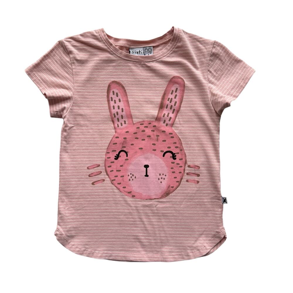 Minti Pink Short Sleeve Bunny Tee Size 6